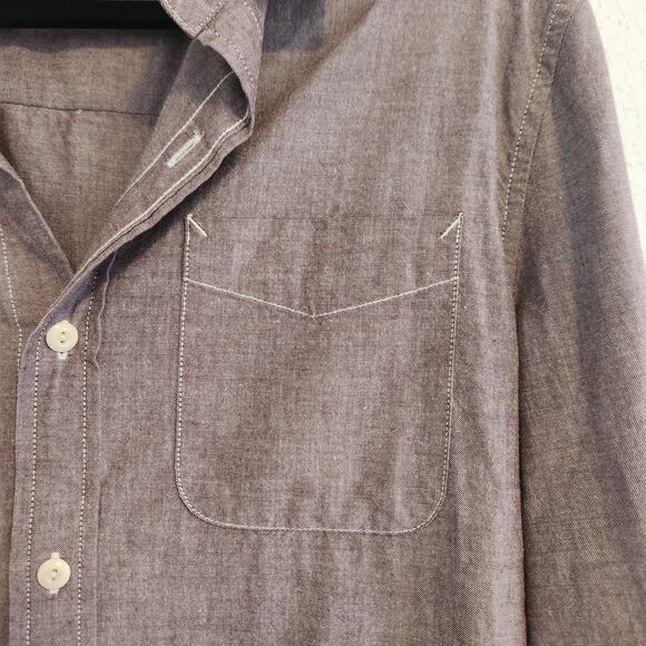 Adriano Goldschmied size‎ XS Mauve Long Sleeve Button Up Shirt 8867BCY NWT - Picture 3 of 9